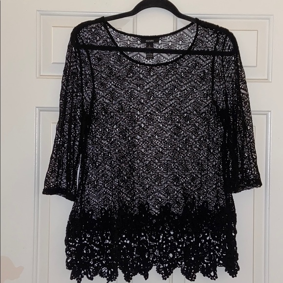 Alfani Tops - NWOT ALFANI lace overlay blouse or top